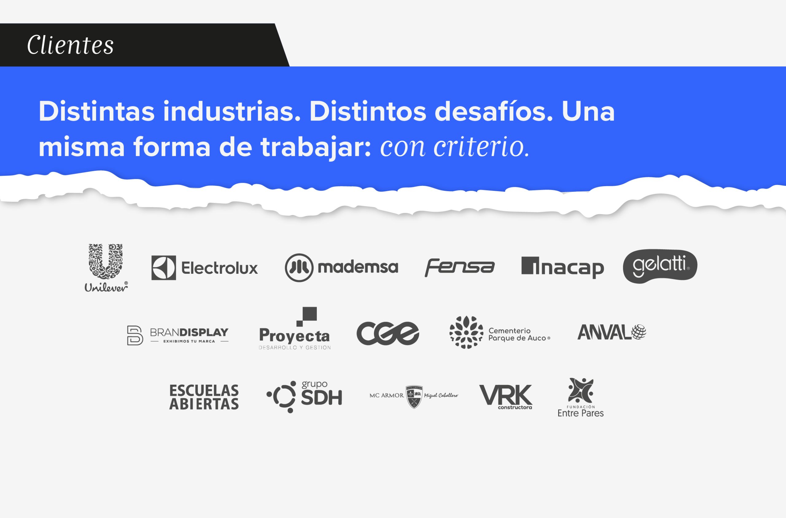 Clientes Publiactiva: Unilever, Electrolux, Mademsa, Fensa, Inacap, Gelatti y otras marcas.